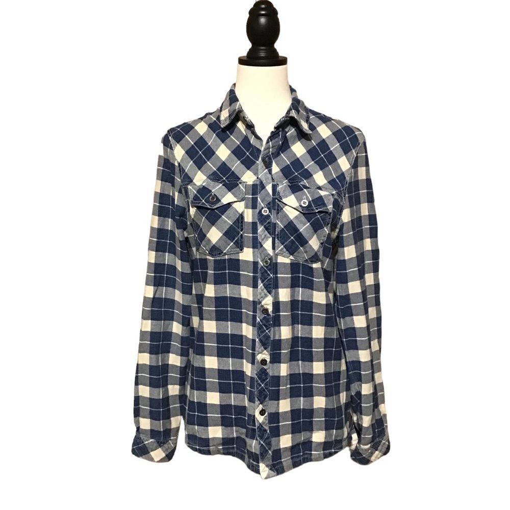 Divided by H&M Blue Plaid‎ Shirt S